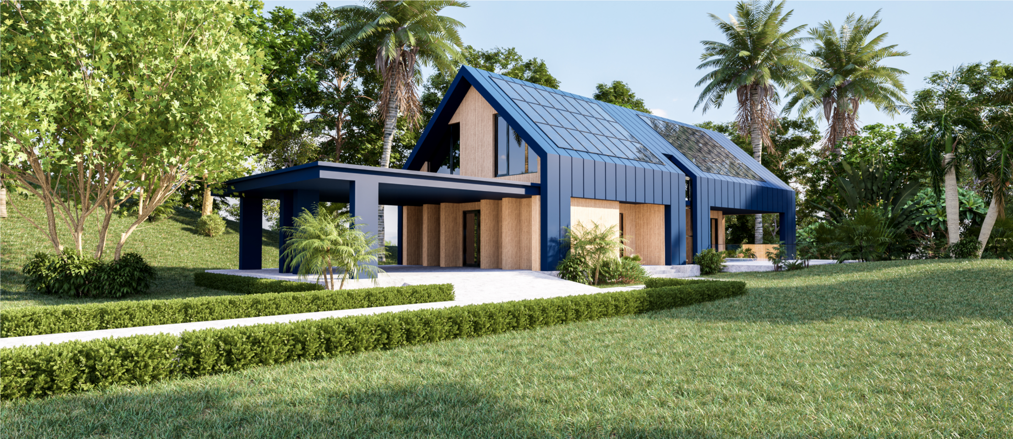solar-panels-on-the-roof-of-the-modern-house-harvesting-renewable-energy-with-solar-cell-panels-exterior-design-3d-rendering 1
